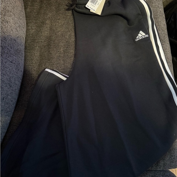 Adidas women’s Black Track Pants with White Stripes - Picture 1 of 1